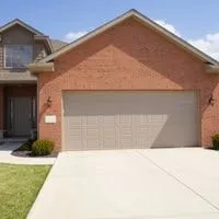 different garage door color for red brick house