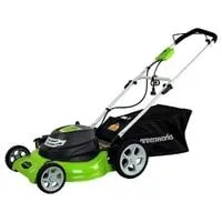 greenworks 12 amp lawn mower