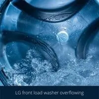 LG front load washer overflowing