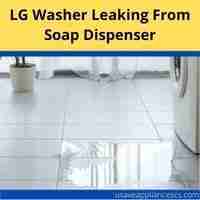 LG washer leaking from soap dispenser