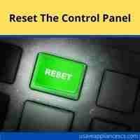 Reset the control panel