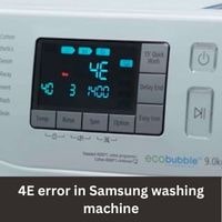 4E error in Samsung washing machine 2023