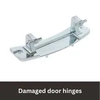 Damaged door hinges