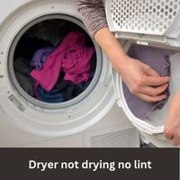 Dryer not drying no lint