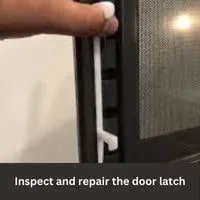 Inspect and repair the door latch