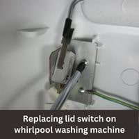 Replacing lid switch on whirlpool washing machine