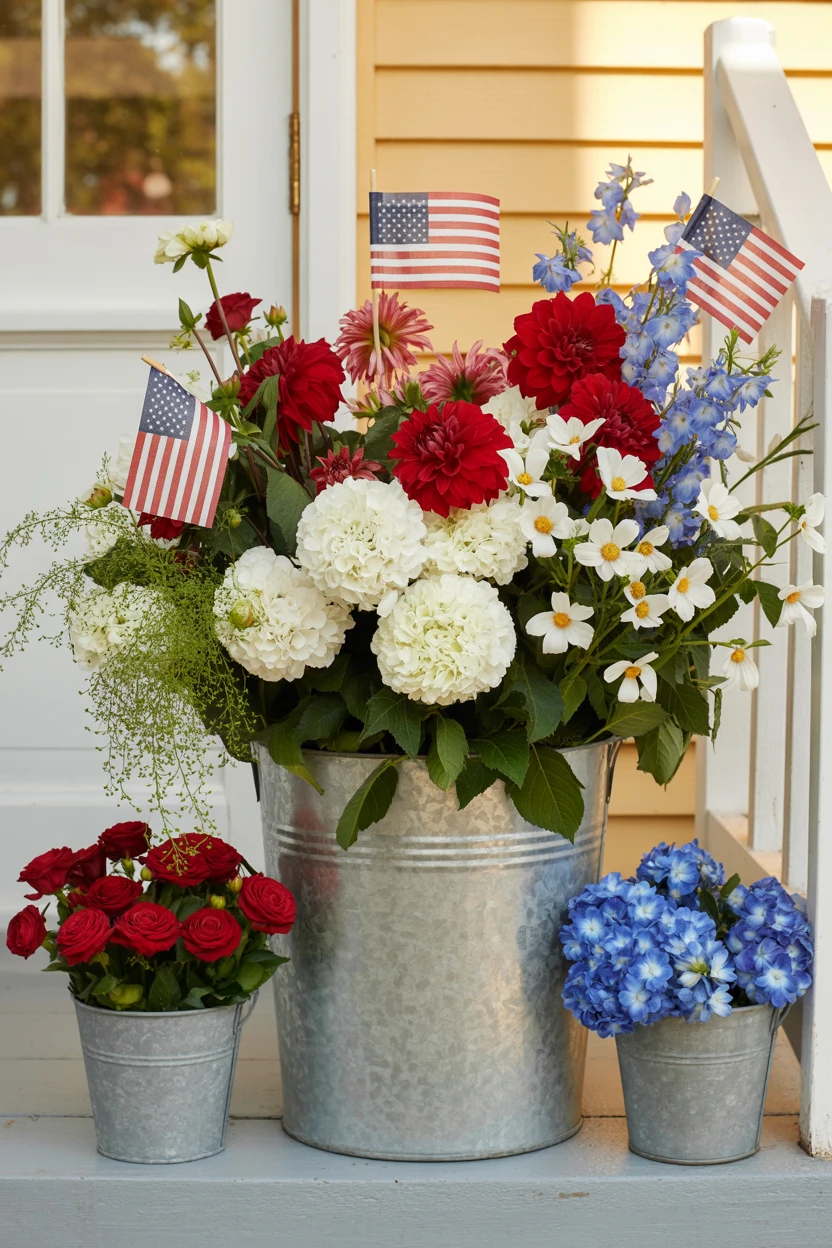 patriotic flower arrangements